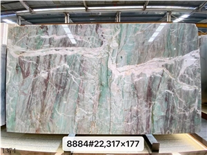 Brazil Green Botanic Bordeaux Quartzite Slab Tile In China