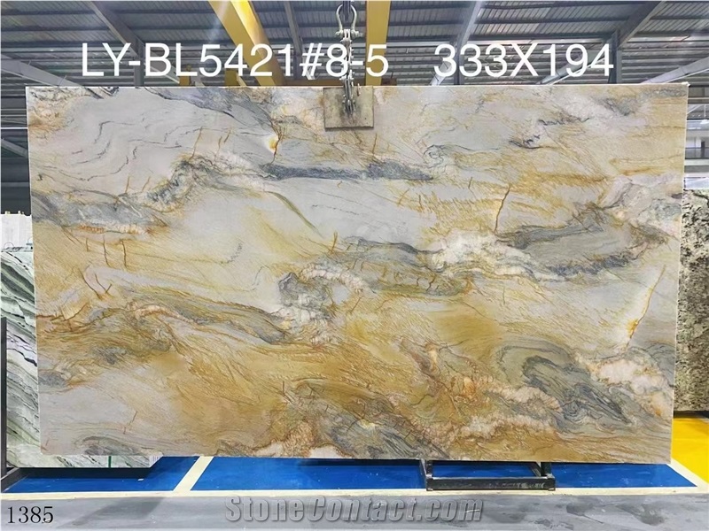 Jacaranda Oro Giallo Gold Quartzite Slab In China Market