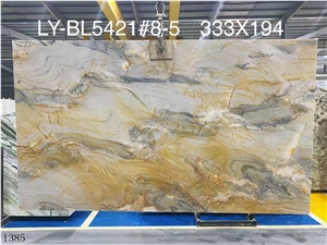 Jacaranda Oro Giallo Gold Quartzite Slab In China Market