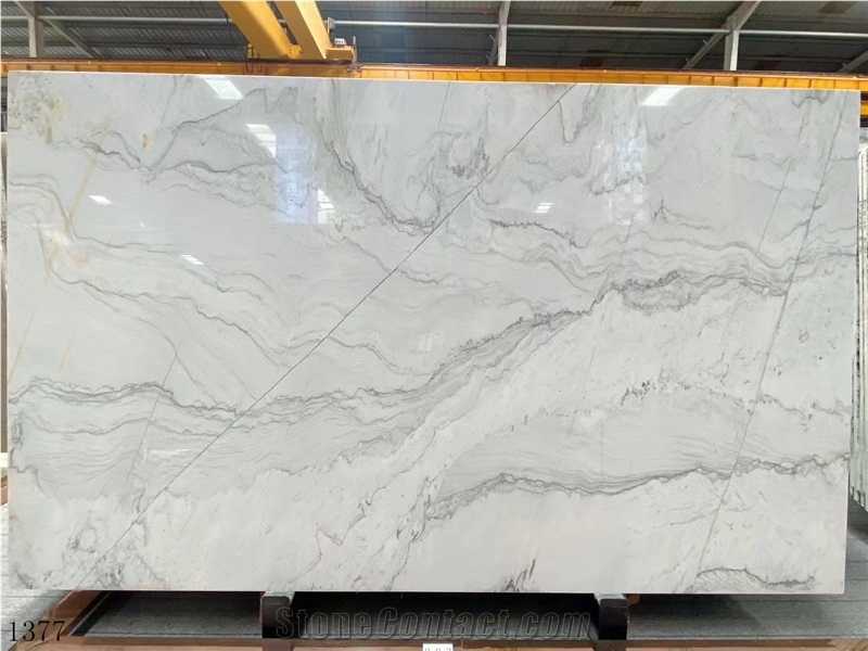 Opus White Pearl Quartzite Slab Tile In China Stone Market