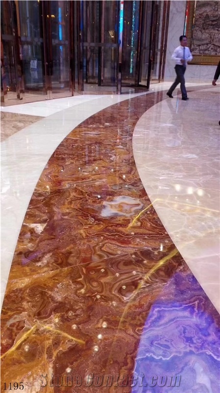 Orientale Onice Red Vulcano Rosso Oriente Vaticano Onyx Slab
