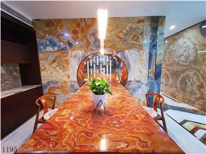 Orientale Onice Red Vulcano Rosso Oriente Vaticano Onyx Slab