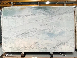 Super White Quartzite Eternity Slab In China Stone Market