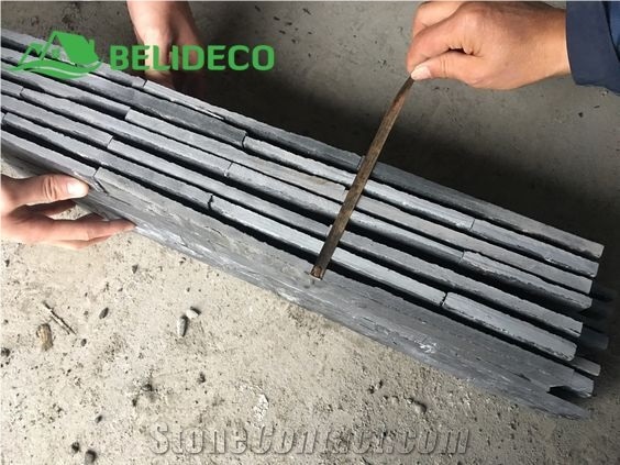 Natural Ledger Stone Panels For House Wall Fireplace 15X60cm