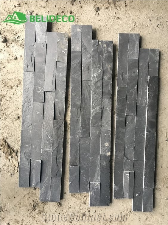 Natural Ledger Stone Panels For House Wall Fireplace 15X60cm