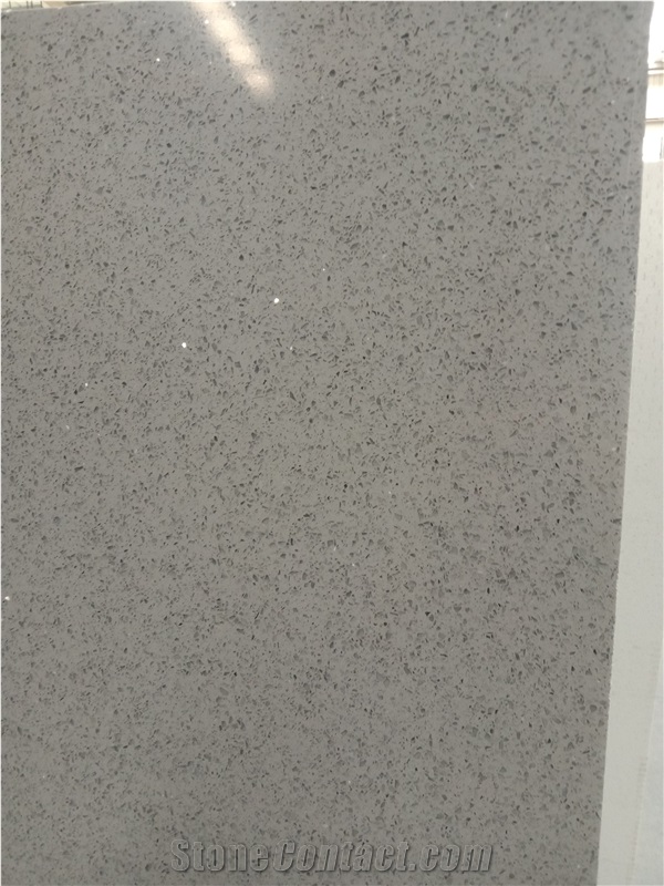 Artificial Stone Granule Series Sparkle Grey Quartz Big Slab