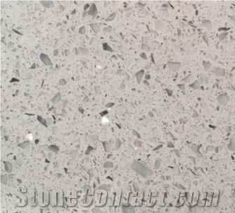 Granule Series Grey Galaxy Light Quartz Big Slab