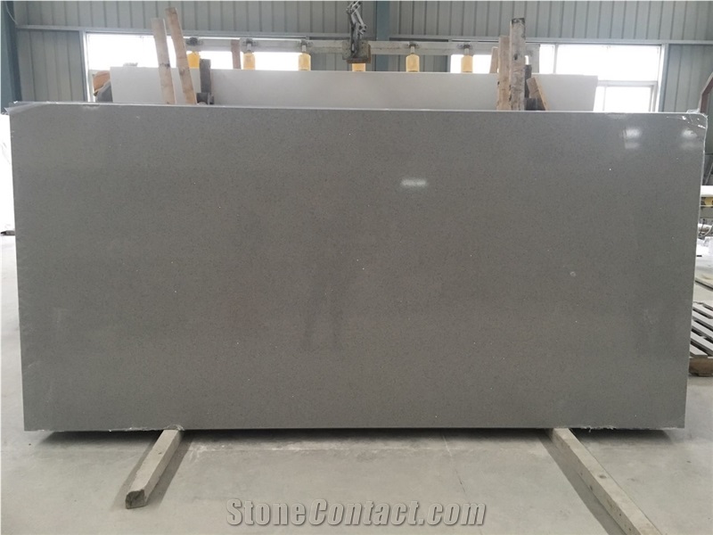 Granule Series Grey Galaxy Light Quartz Big Slab