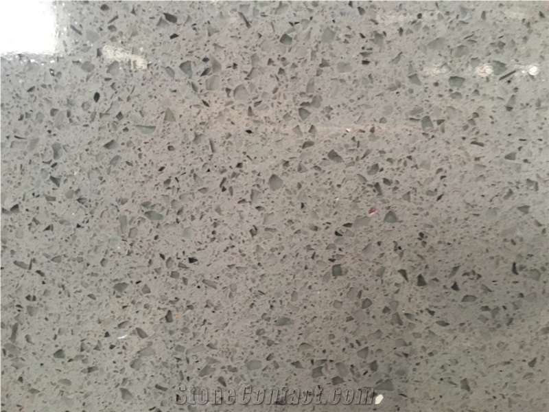 Granule Series Grey Galaxy Light Quartz Big Slab