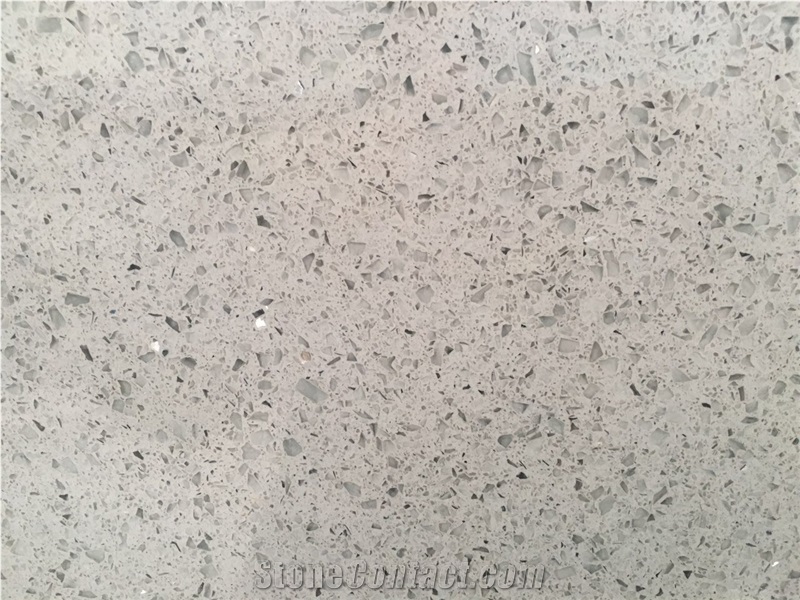 Granule Series Grey Galaxy Light Quartz Big Slab
