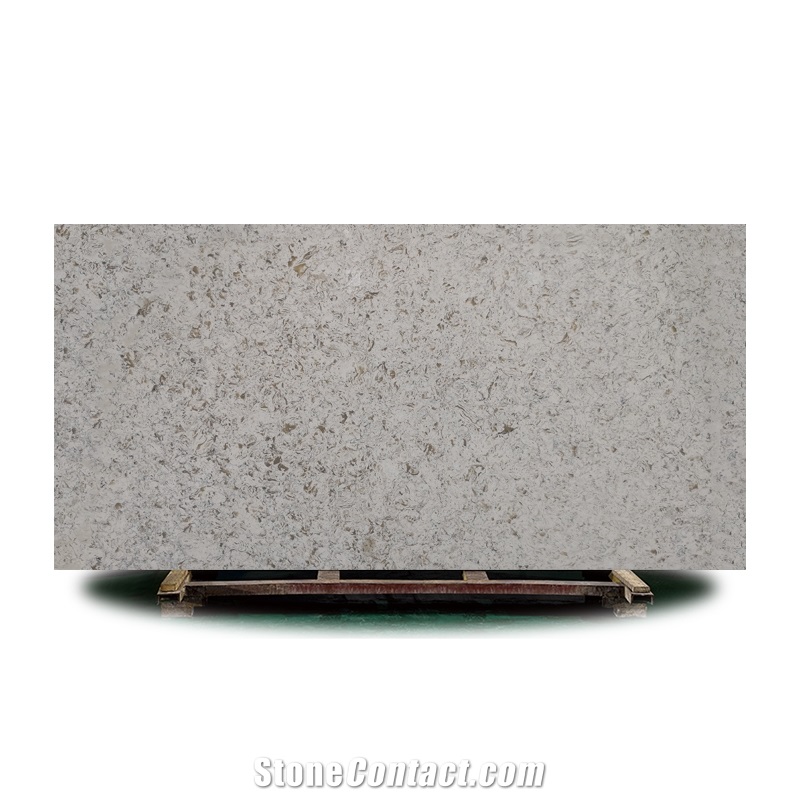 Literature And Art Beige River Artificial Quartz Slabs