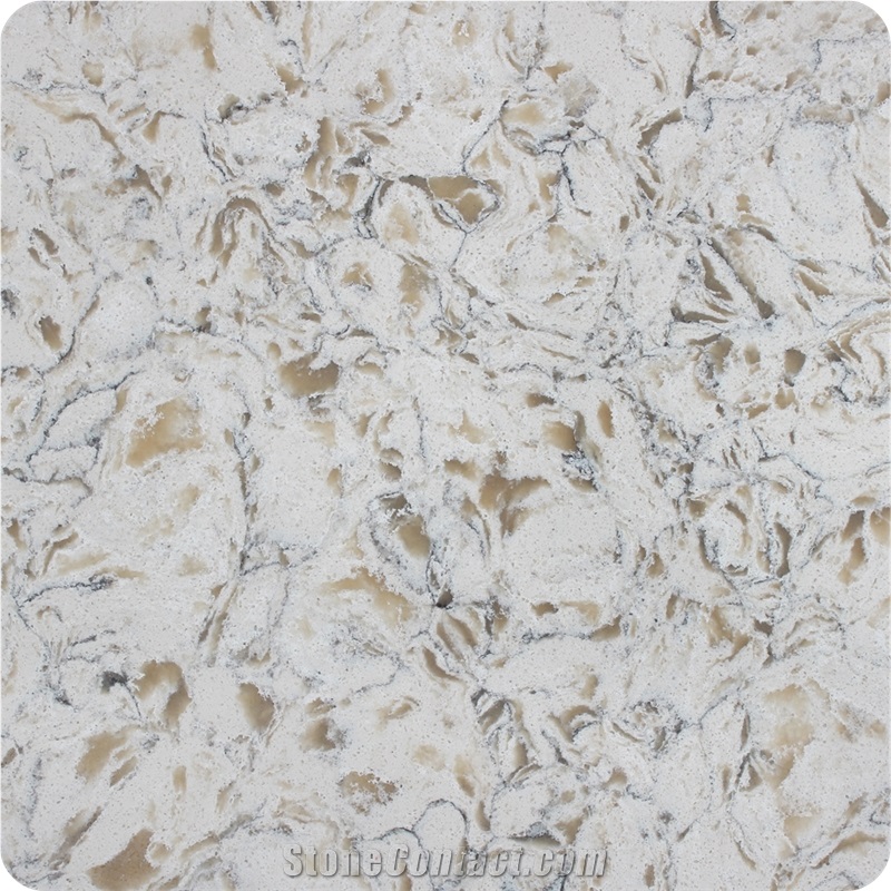 Literature And Art Beige River Artificial Quartz Slabs