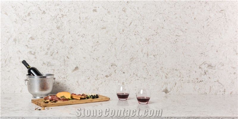 Literature And Art Beige River Artificial Quartz Slabs