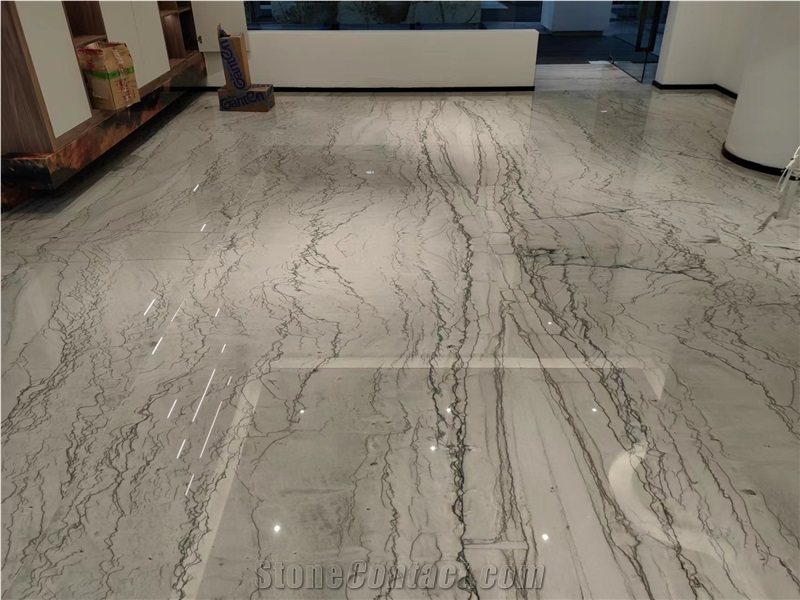 Building Material Brazil Calacatta White Quartzite Big Slab