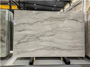 Building Material Brazil Calacatta White Quartzite Big Slab