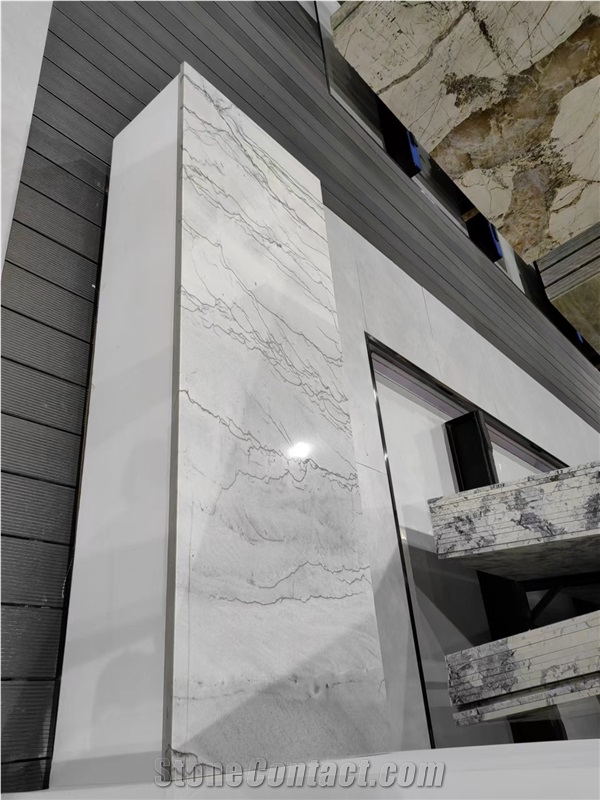 Building Material Brazil Calacatta White Quartzite Big Slab