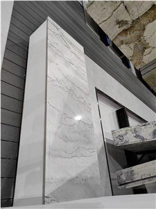 Building Material Brazil Calacatta White Quartzite Big Slab