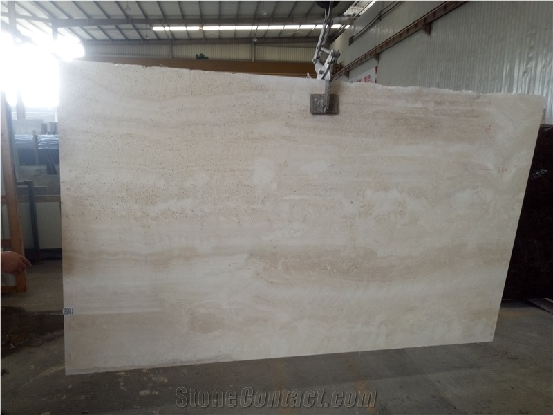 Building Material Italy Ivory White Travertine Big Slab