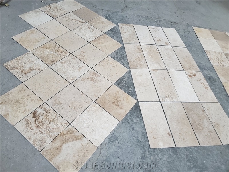 High Grade Coffee Color Travertine Tiles