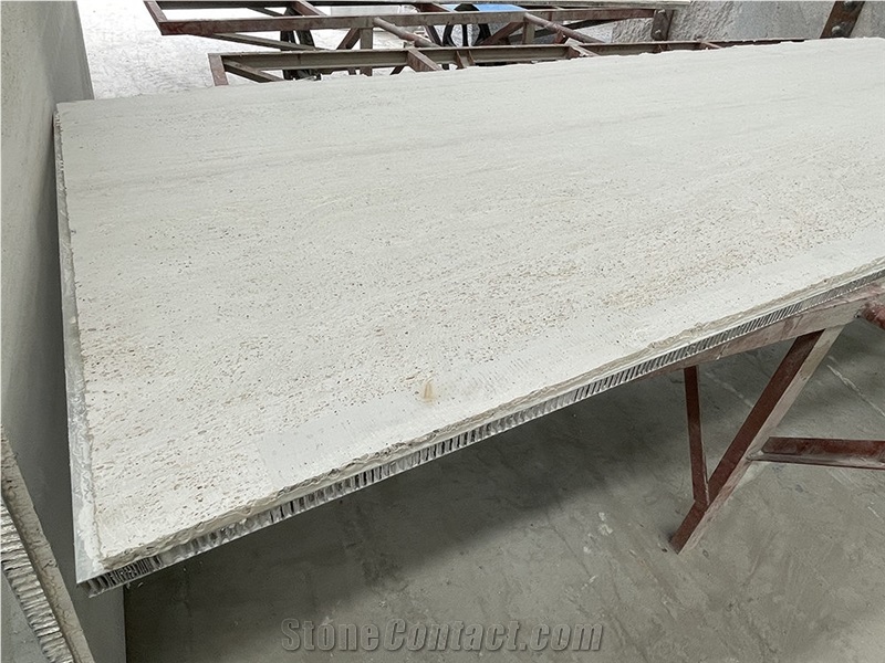 Beige Travertine Honeycomb Stone Panels Wall Tile