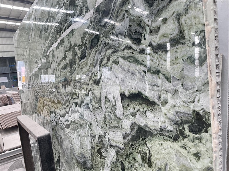 Honeycomb Marble Panel  Verde Kamaleo Marble Composite Tile