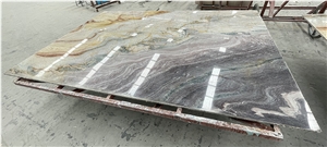 Lightweight Purple Landscape Marble Honeycomb Panel Wall
