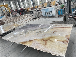 Lightweight Purple Landscape Marble Honeycomb Panel Wall