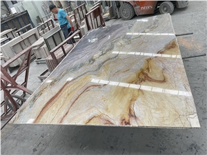 Lightweight Purple Landscape Marble Honeycomb Panel Wall