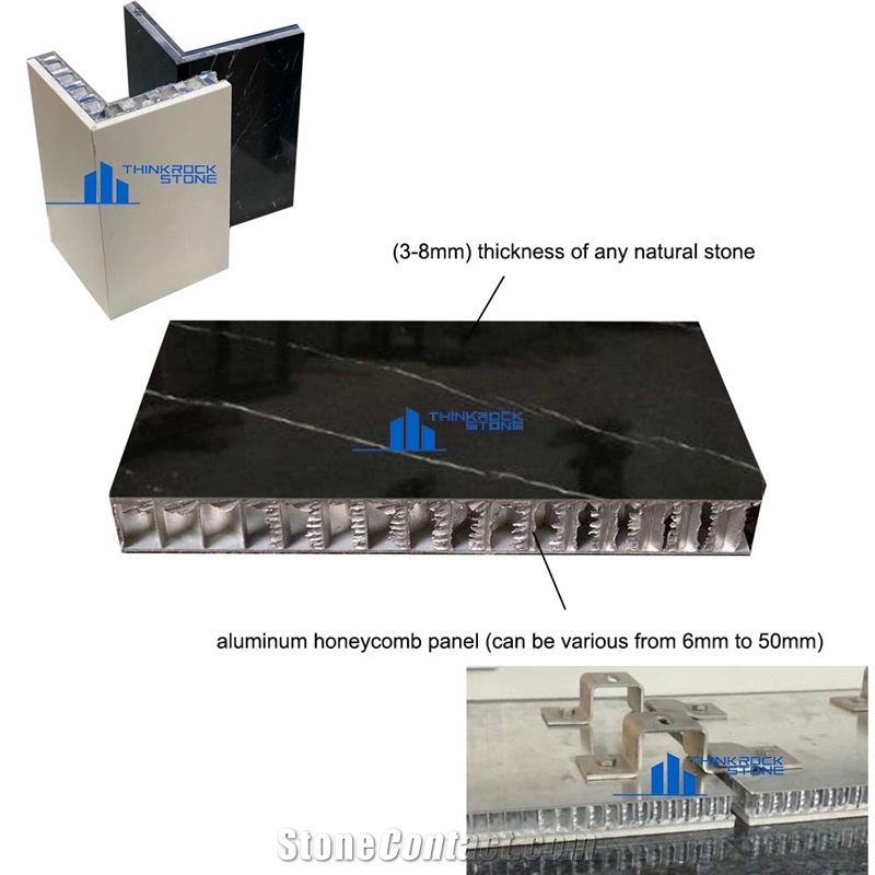 Marble Laminated With Honeycomb Panel Composite Marble Tile