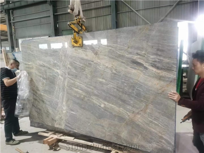 Blue Ice Marble Slab Polished