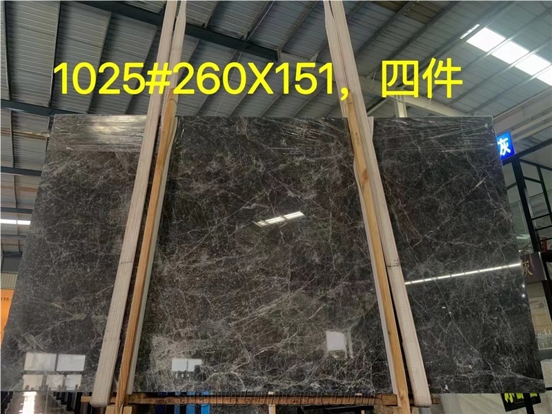 Cheap Hermes Ash Marble Slab Polish In Big Stock
