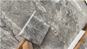 China Gray Waves Marble Slab Polish Floor Wall