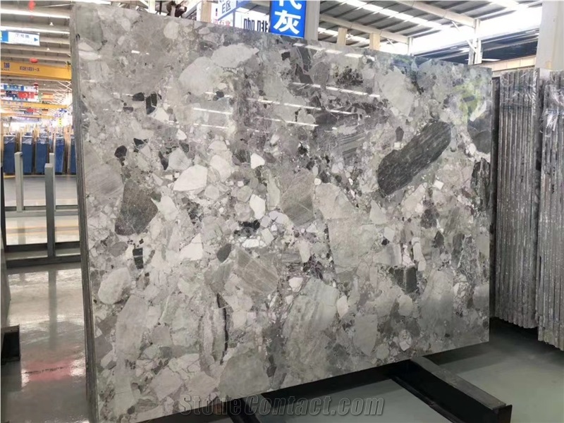 China Pandora Grey Marble Slab Polish Interior Wall