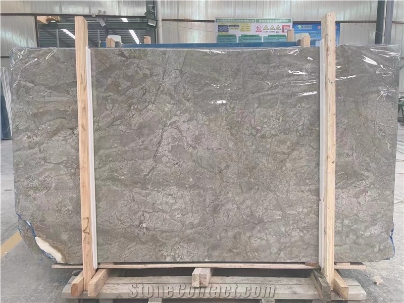 Ocean Grey Marble Slab Polish Wall Floor Interior