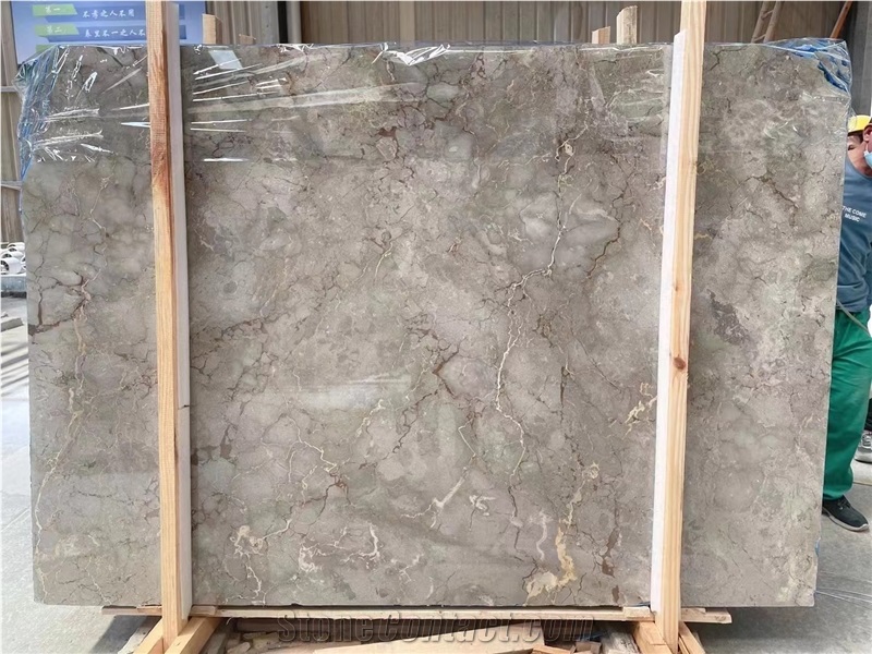 Ocean Grey Marble Slab Polish Wall Floor Interior