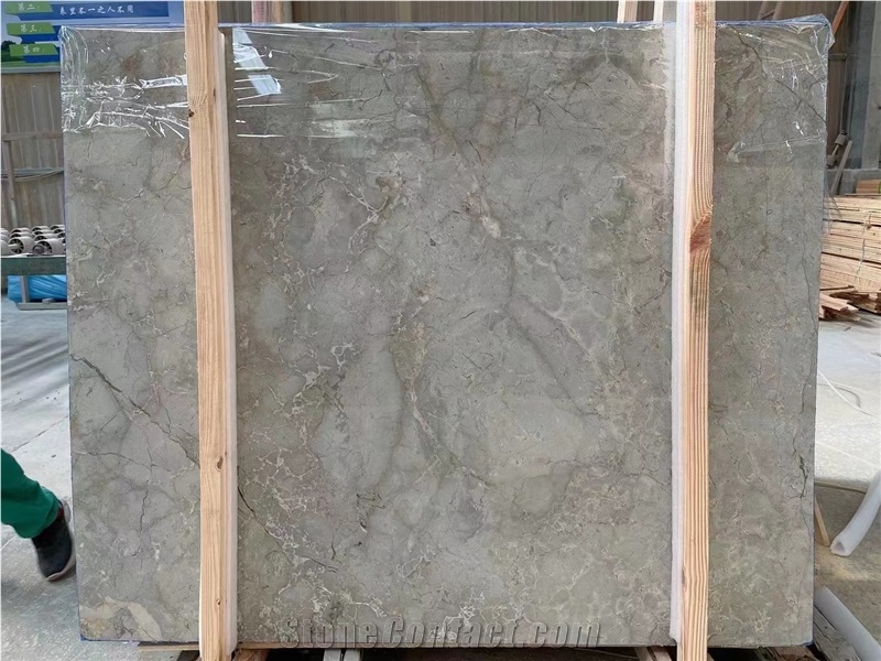 Ocean Grey Marble Slab Polish Wall Floor Interior