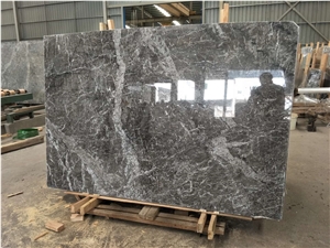 Temple Gray Cloudy Marble Slab Polished