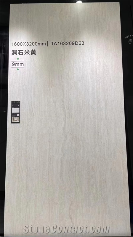 9 Mm Thickness Travertine Beige Sintered Stone For Exteral
