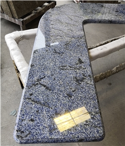 Azul Bahia Granite Backed Aluminum Honeycomb Bar Top