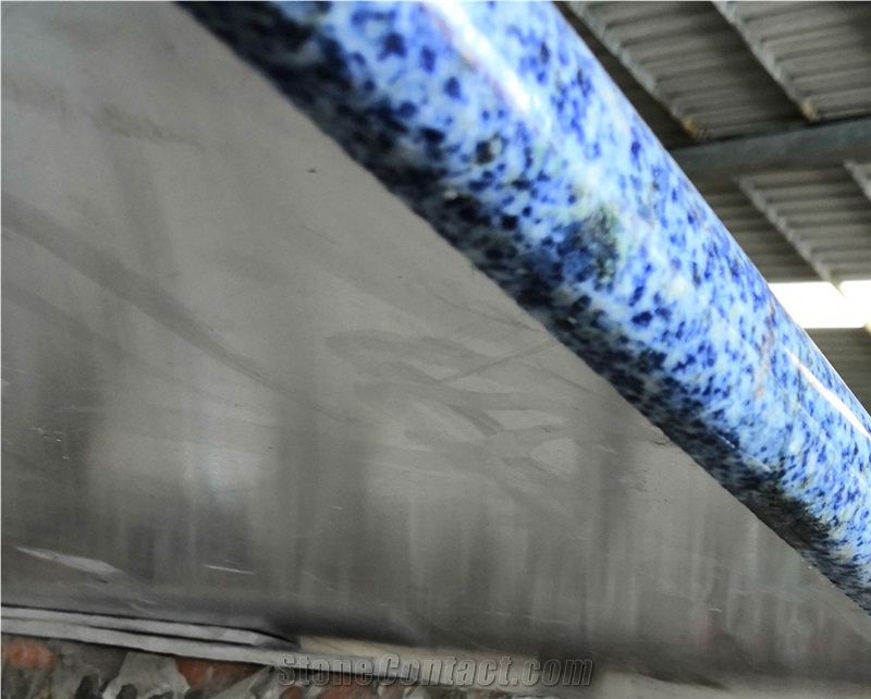 Azul Bahia Granite Backed Aluminum Honeycomb Bar Top