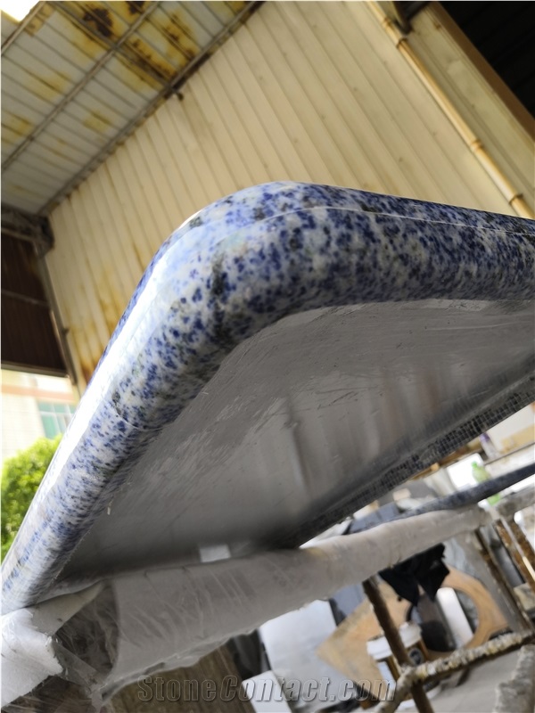 Azul Bahia Granite Backed Aluminum Honeycomb Bar Top