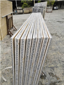 Beige Travertine  Laminated Aluminum Honeycomb Stone Panel