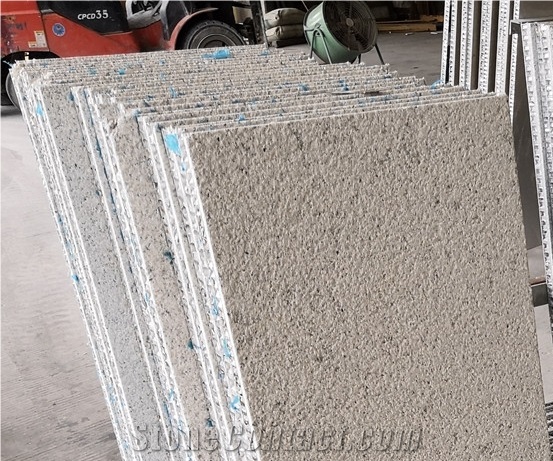 Lightweight Travertine Veneer Aluminum Honeycomb Backed Stone Panel