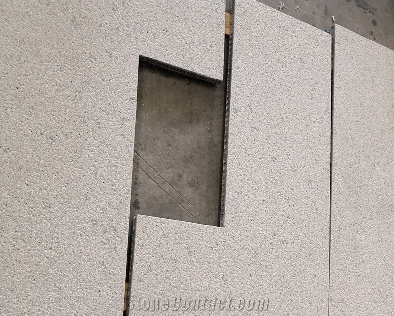 Lightweight Travertine Veneer Aluminum Honeycomb Backed Stone Panel