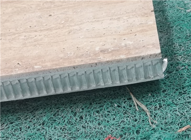 Noche Travertine Honeycomb  Panel For Outdoor Wall Tiles