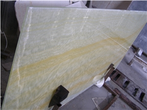 Rosin Jade Backed Glass Translucent Stone Panel