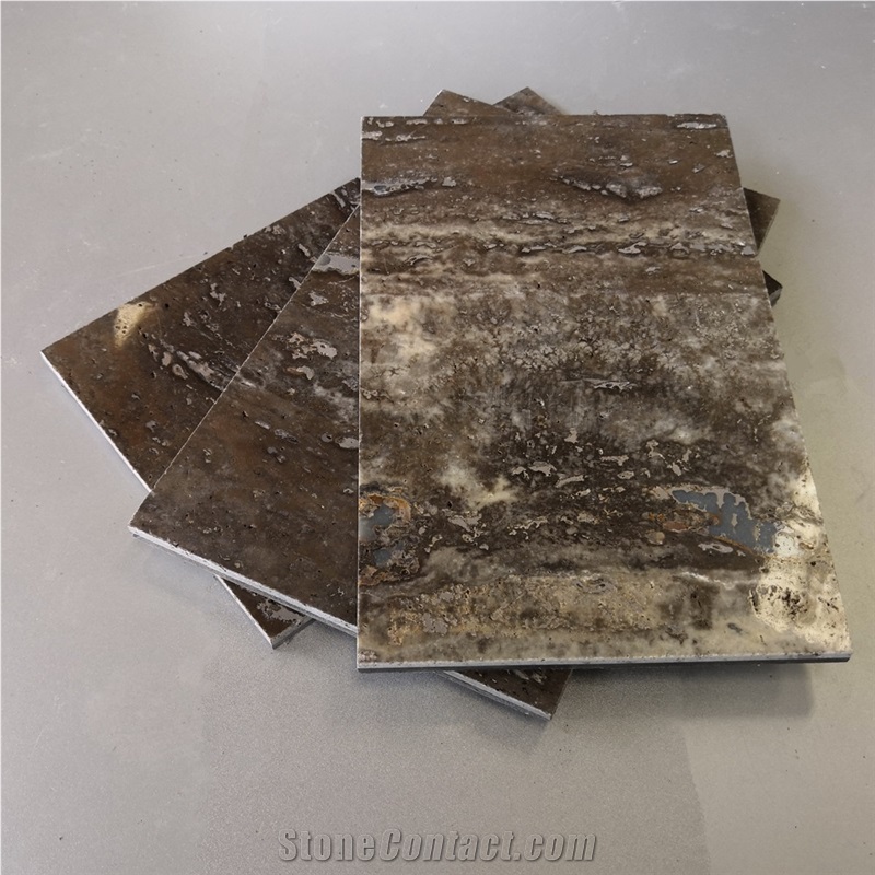 Silver Travertine Lightweight Stone Panel For Extenal Wall