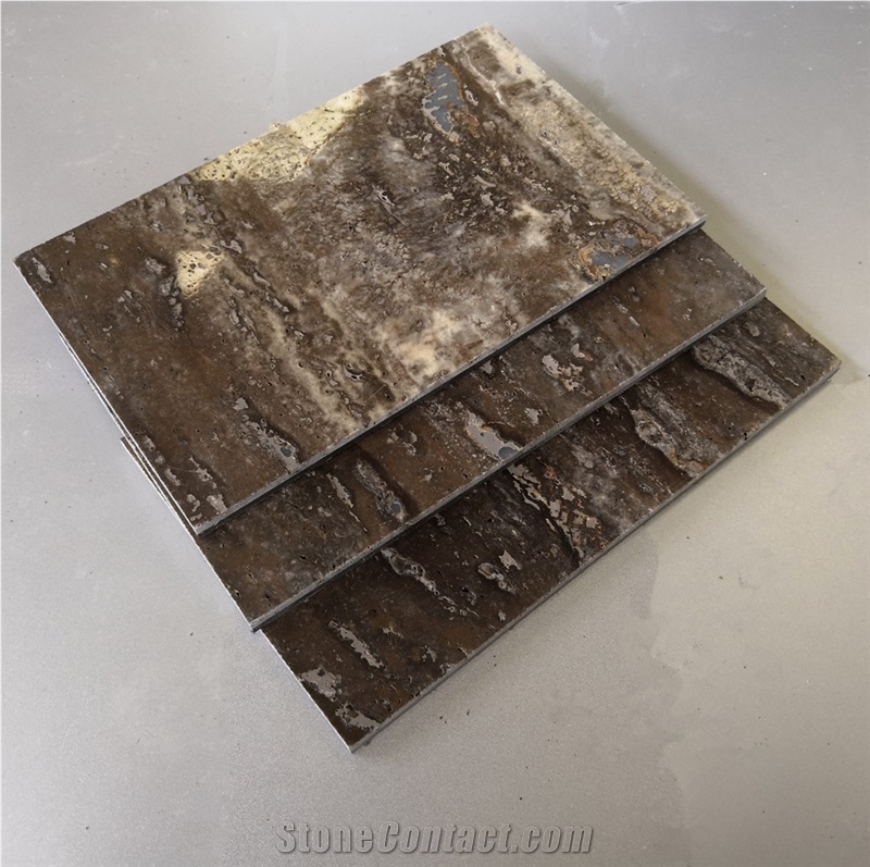 Silver Travertine Lightweight Stone Panel For Extenal Wall