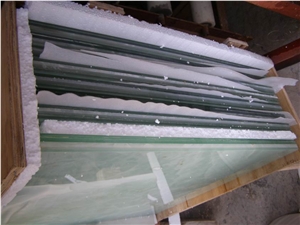 White Jade Composite With Glass Translucent Stone Panel