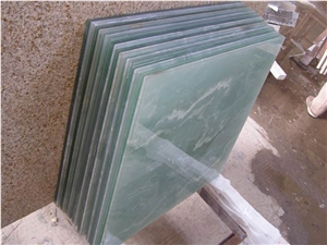 White Jade Composite With Glass Translucent Stone Panel